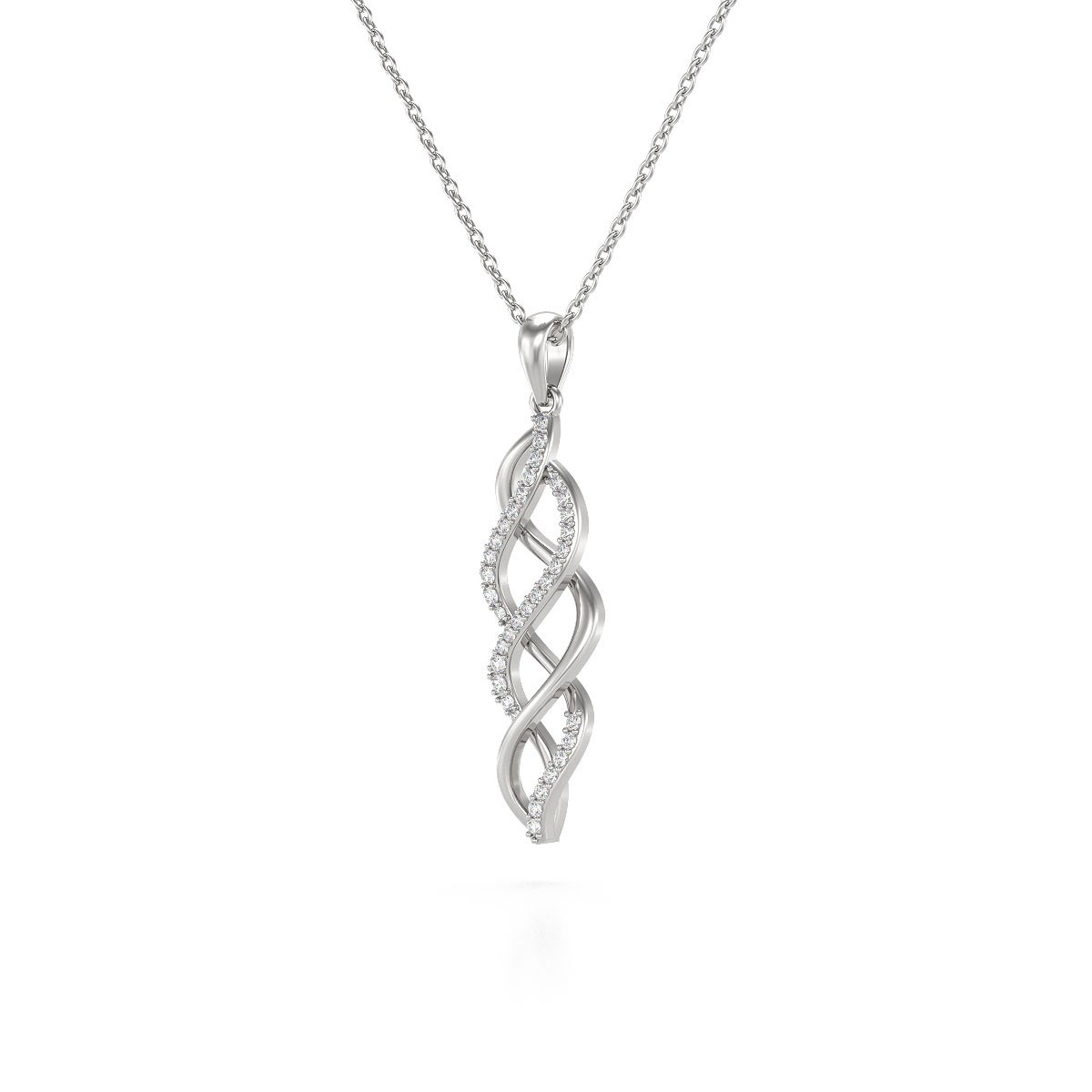 Collier Pendentif ADEN Diamant Chaine Argent 925 incluse 2.694grs