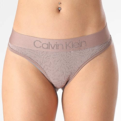 String Dentelle Femme QF7287E Taupe