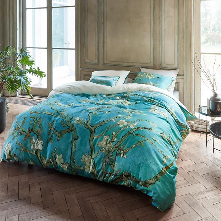 Beddinghouse x Van Gogh Museum Almond Blossom Dekbedovertrek 140 x 200|220 cm - Blauw