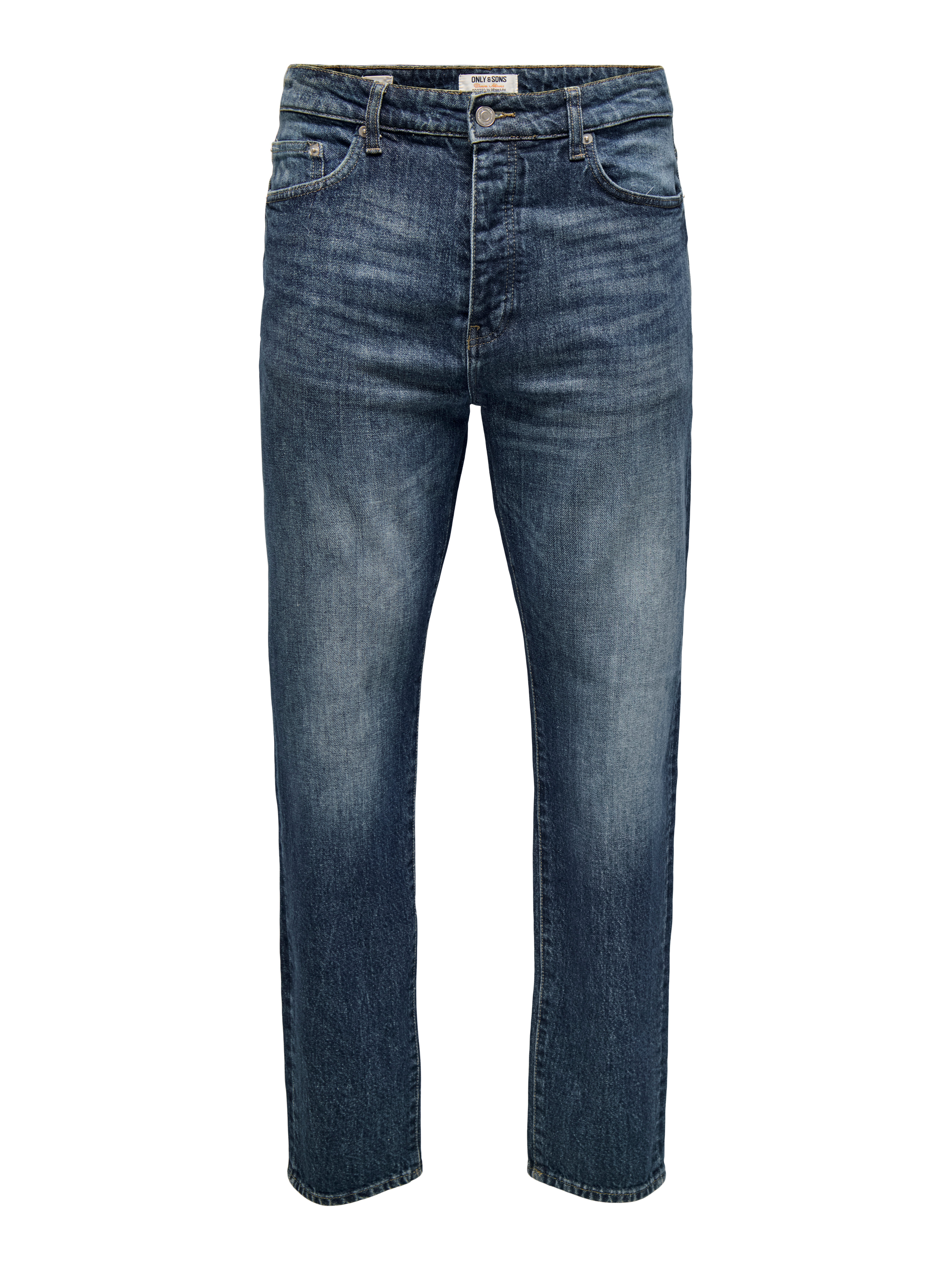 ONSYOKE Mittlere Taille Komfort Fit Jeans Dark Blue Denim