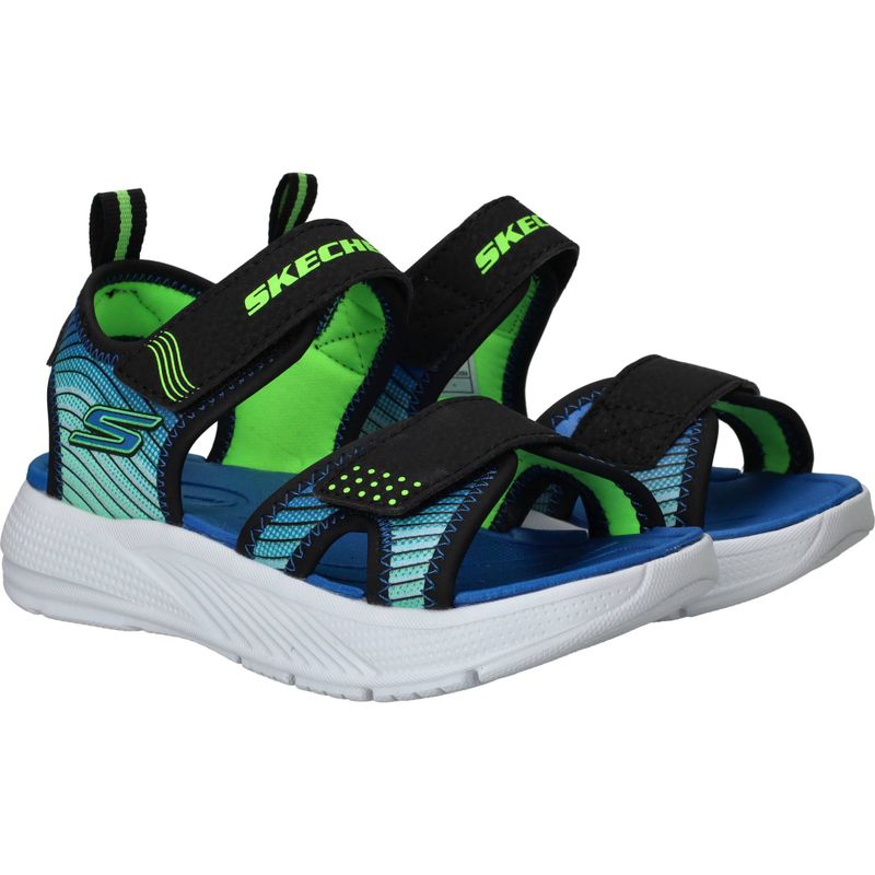 Skechers Microspeck-Splash Sneakers Blauw Jongens