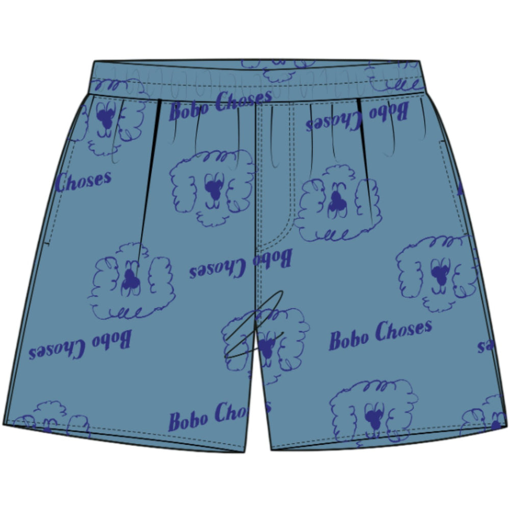 Køb Bobo Choses Prussian Blue Pickles The Dog All Over Denim Kort