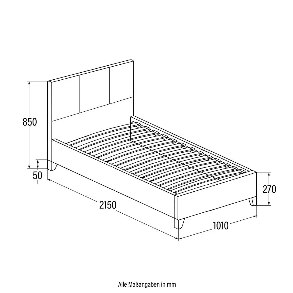 HOME DELUXE LED bed ASTEROID zwart 90 x 200 cm