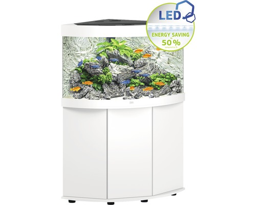 JUWEL Trigon 190 SBX aquariumcombinatie met LED-verlichting, filter, verwarming en witte kast