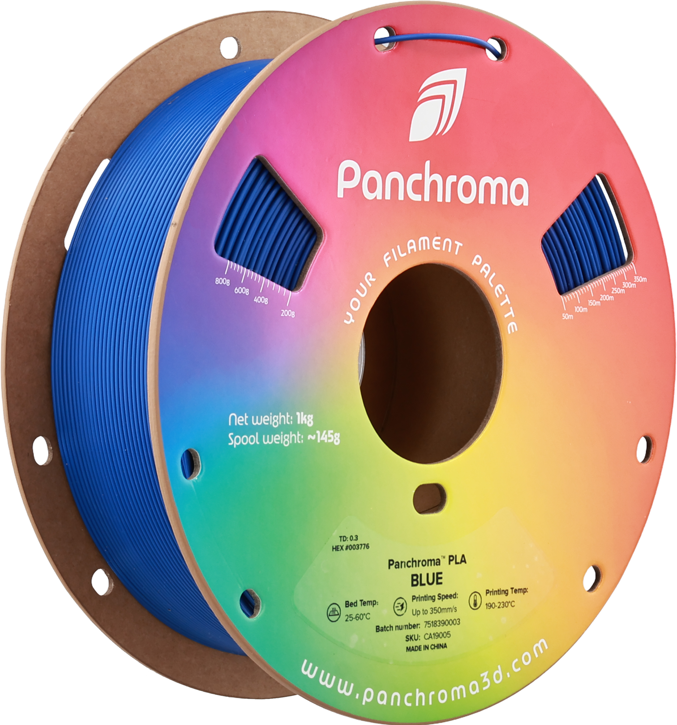 Polymaker  Panchroma™ PLA Blue, 1,75 mm / 1000 g    High-Speed Filament in Blue