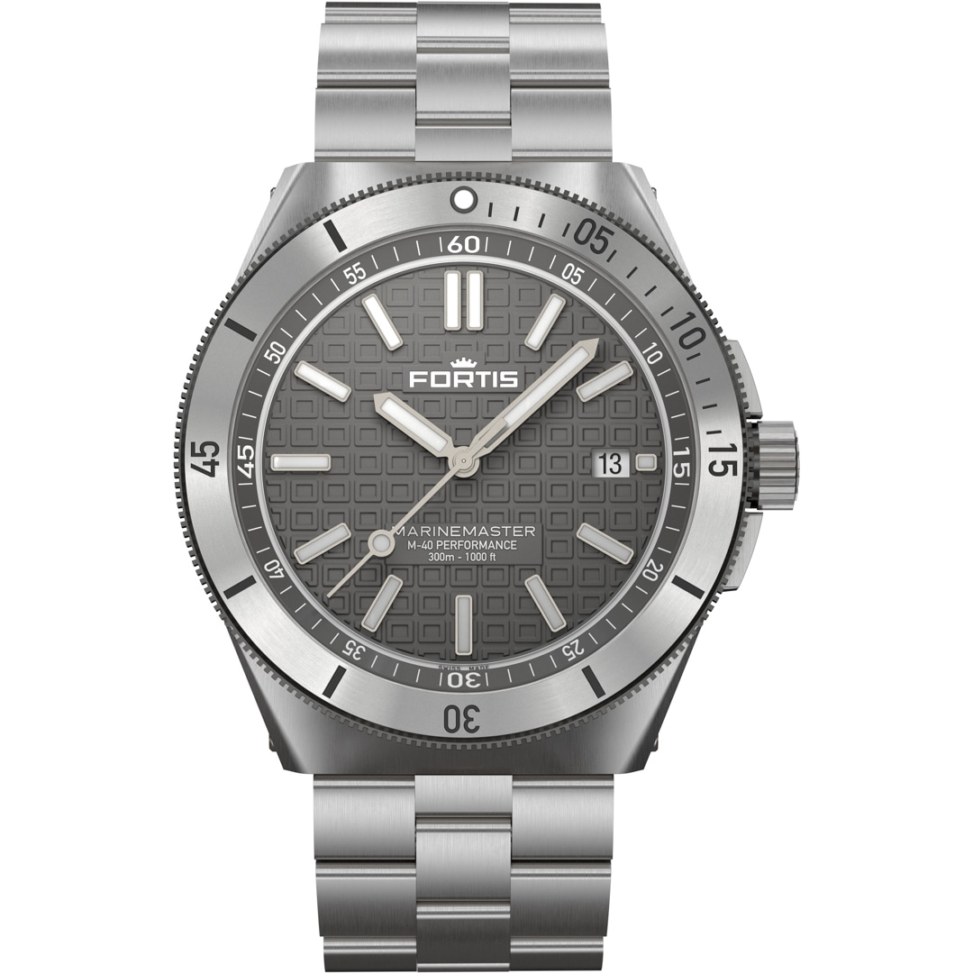 Fortis Marinemaster M-40 Rockstone Gray Block Bracelet