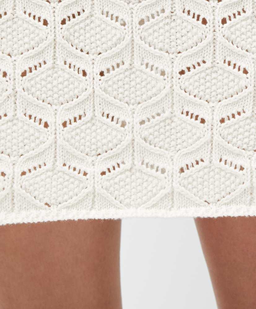Vestido longo de crochê em algodão