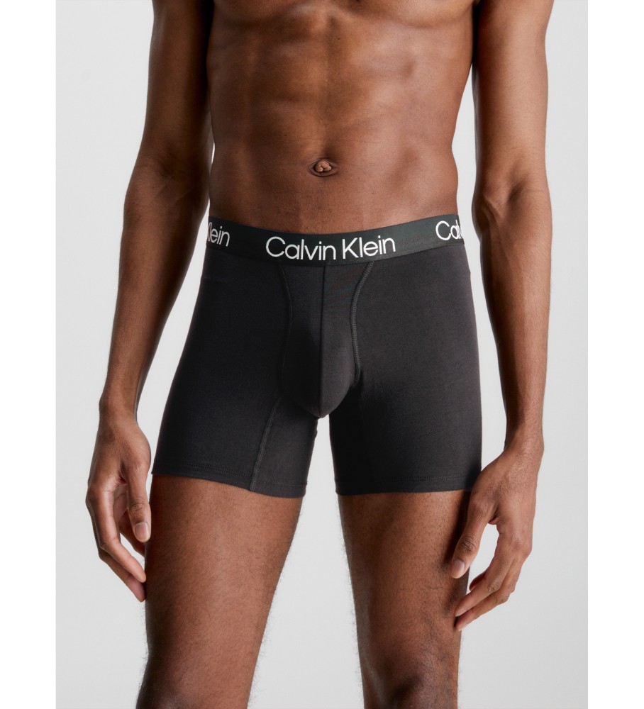 Cuecas Boxer Longas Calvin Klein - Pacote com 3