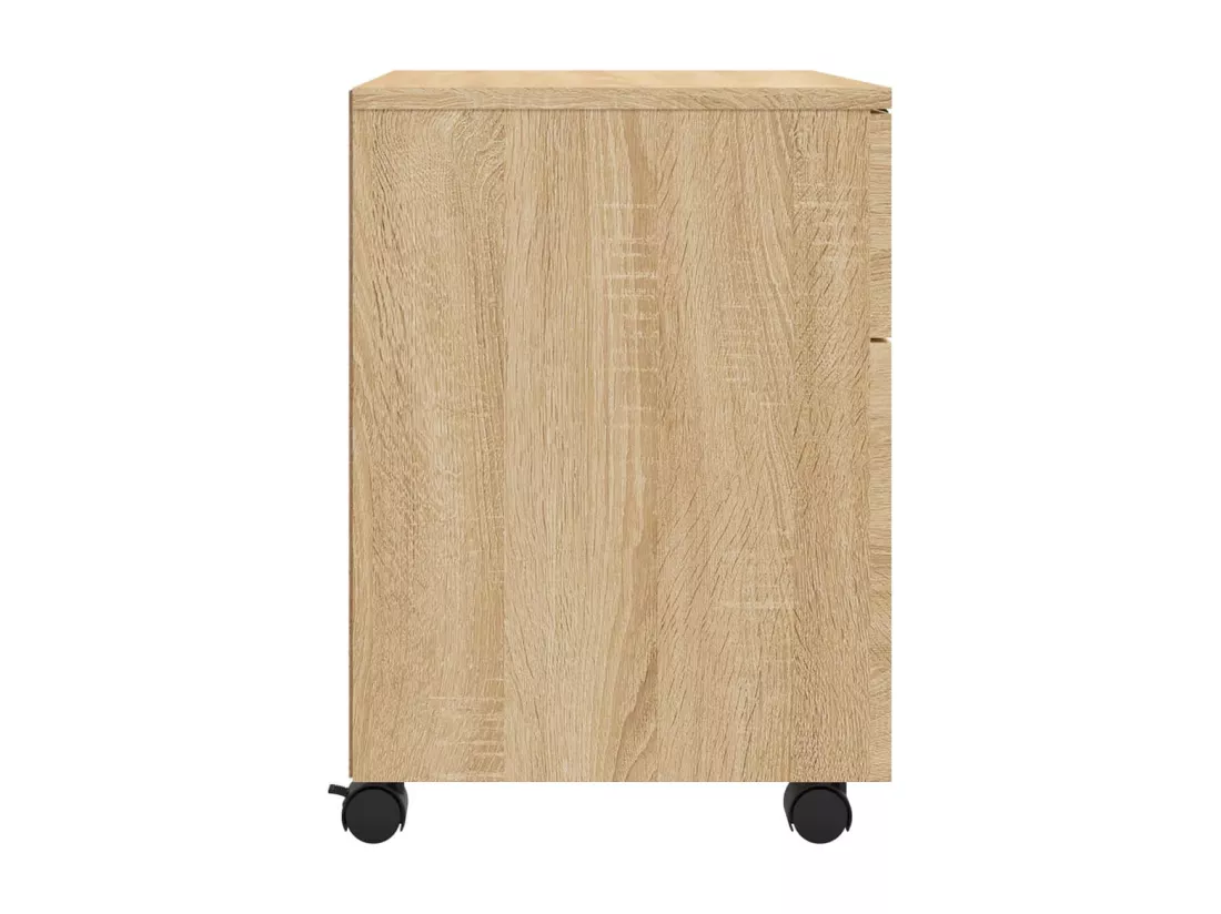 Classeur mobile avec roues Chêne sonoma 45x38x54 cm