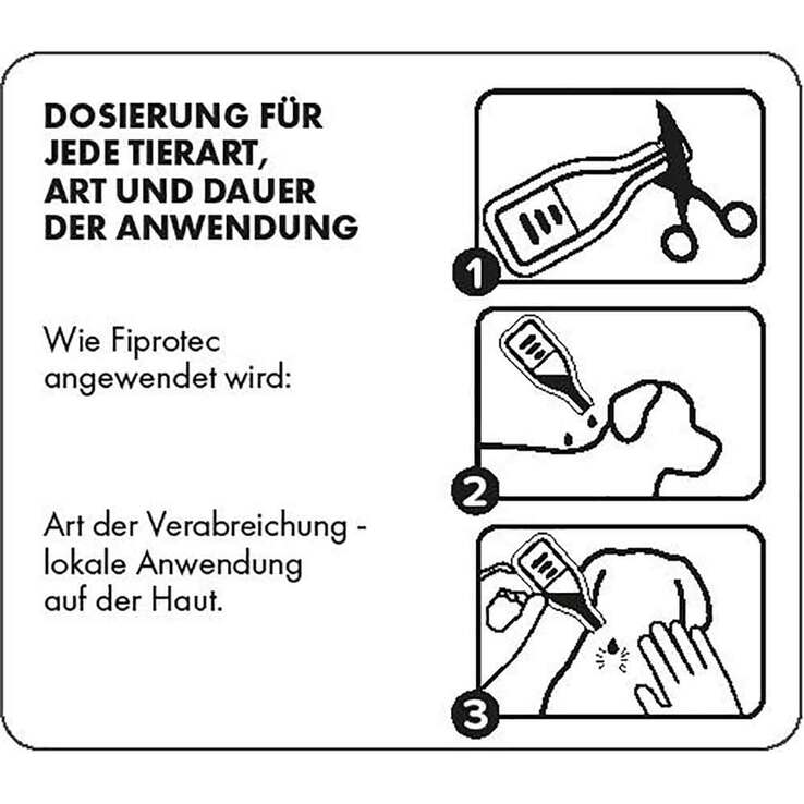 Fiprotec 134 mg Lösung z.Auftr.für mittelgröße Hunde, 3X1.34 ml