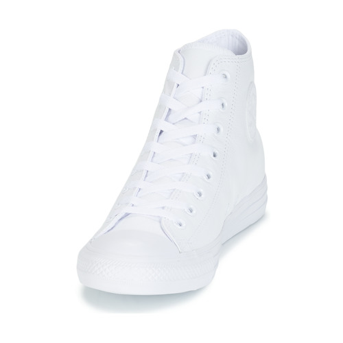 Converse - CHUCK TAYLOR ALL STAR LEATHER HI - Blanc