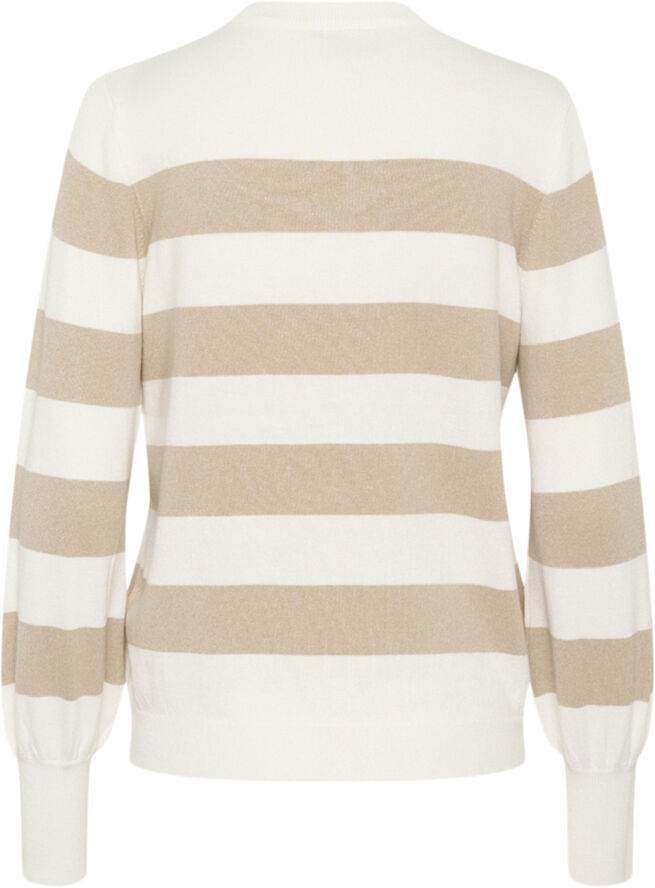 Kaffe KAlizza Striped Pullover Chalk/feather grey bold stripe