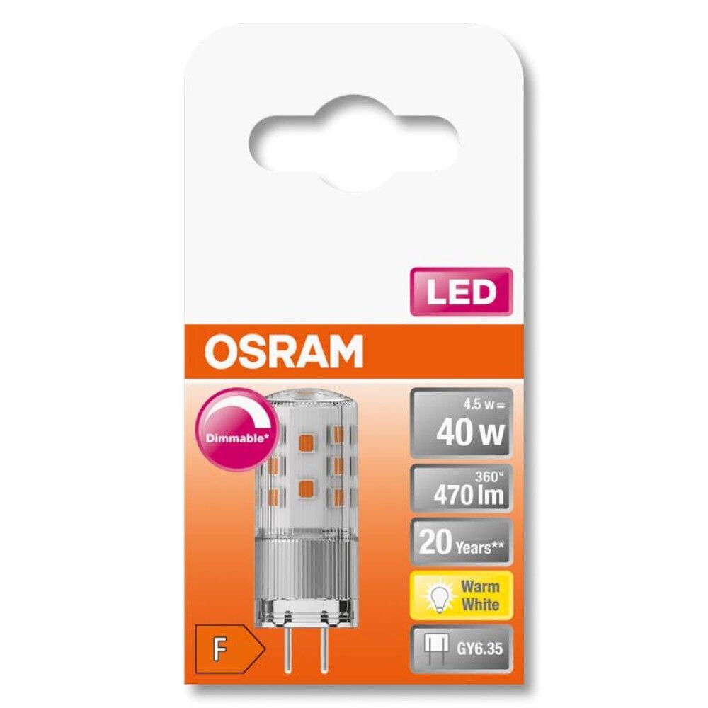 LYSPÆRE OSRAM LED PIN GY6 2700K 4,5W