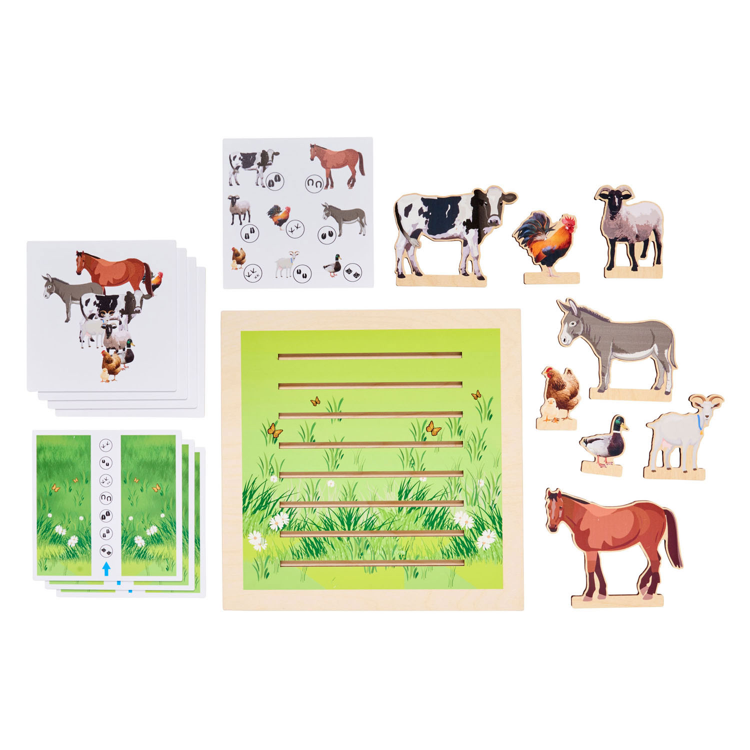 Rolf More - Houten Puzzelplank Boerderij, 8st.