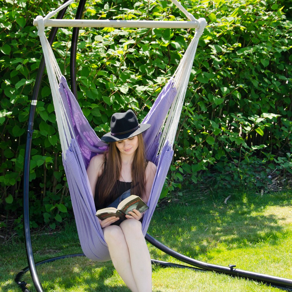 XXL Hängesessel 185x130cm Hängestuhl 2 Personen Hängesitz bis 150kg Baumwolle Hängematte 360° Swifel