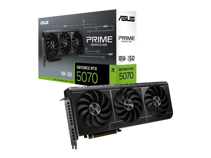 ASUS PRIME GeForce RTX 5070 12GB - Grafikkort - GeForce RTX 5070 - 12 GB GDDR7 - PCI Express 5.0 - 3 x DisplayPort, HDMI