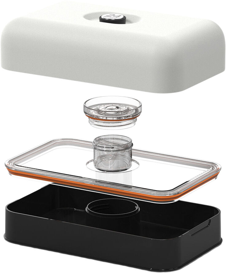24Bottles Lunchbox - Stone Finish - Ice White Hvid
