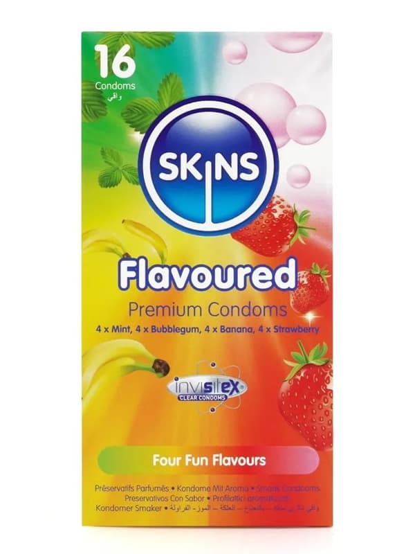 Skins Flavours Condoms 16-pack Smaksatt kondomer
