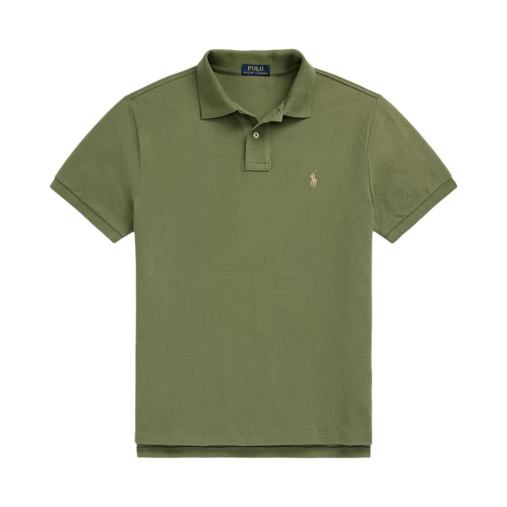Mesh Slim Fit Pique Herre Grønn