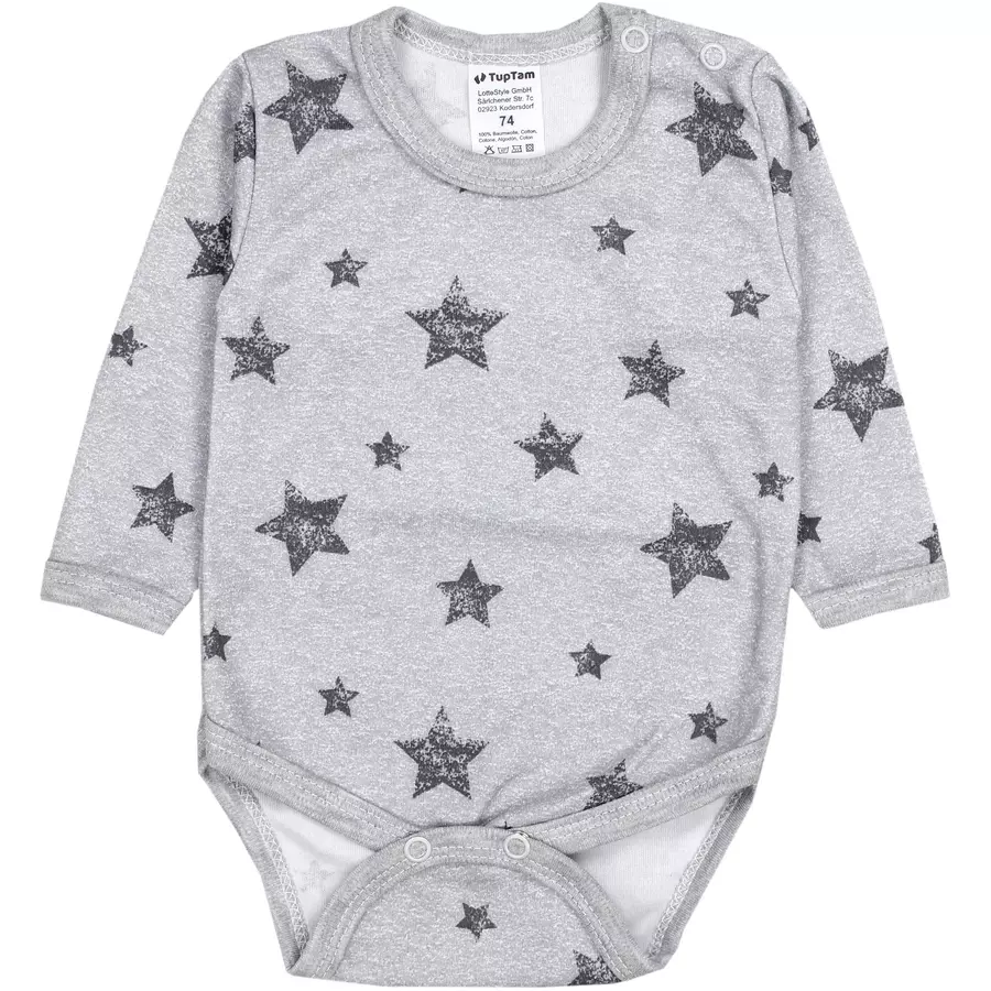 TupTam Jungen Baby Body Langarm 5er Pack beigeblau