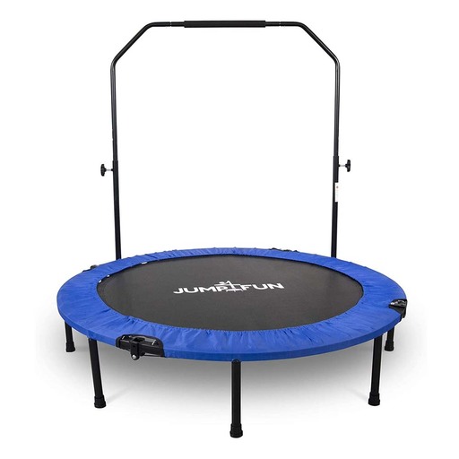 Mini trampolim Jump4fun, dobrável com barra dupla - Ø122cm