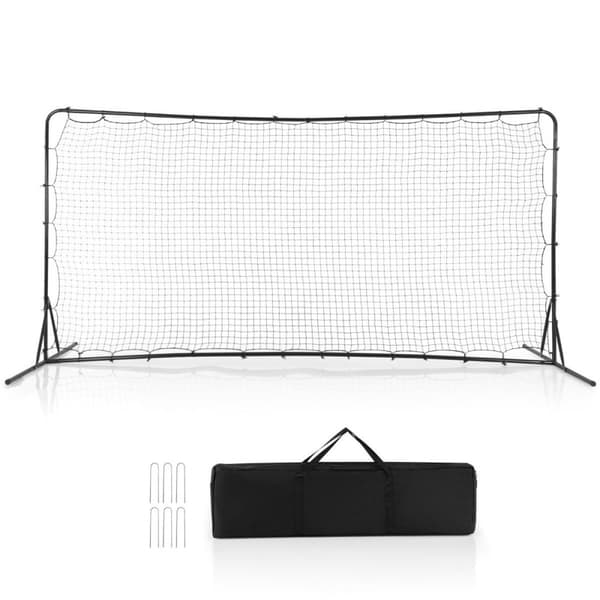 Fotballmål for barn 372,5 x 182,5 cm fotballmål til hagefotballmål med bæreveske svart