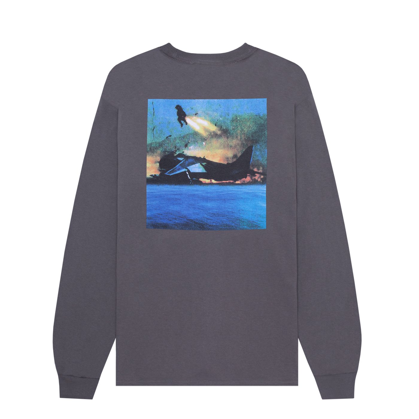 Hockey Eject LS Tee Charcoal