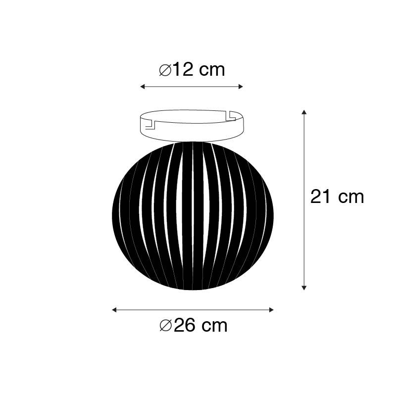 Moderne plafondlamp zwart 26 cm - Zoë