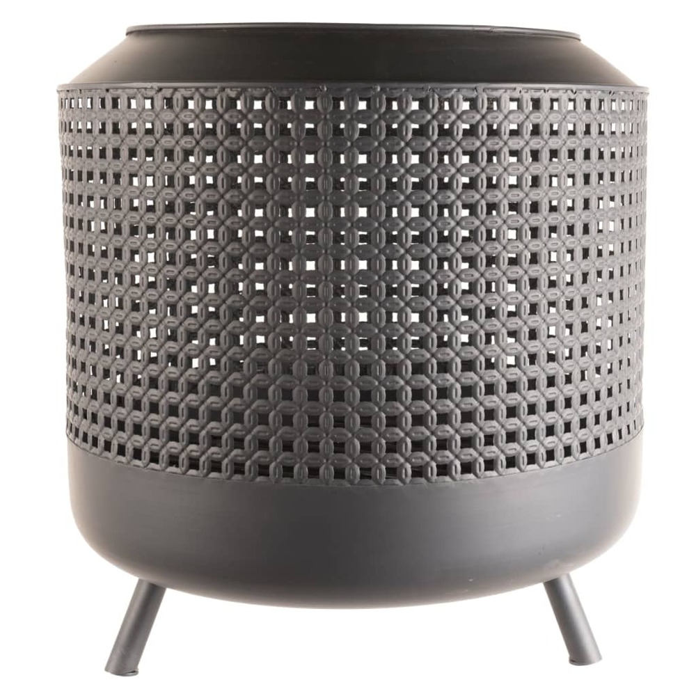 Foyer avec grille de barbecue midland noir
