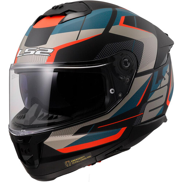 LS2 - Casque FF808 Stream II Road Noir Mat / Bleu / Mat