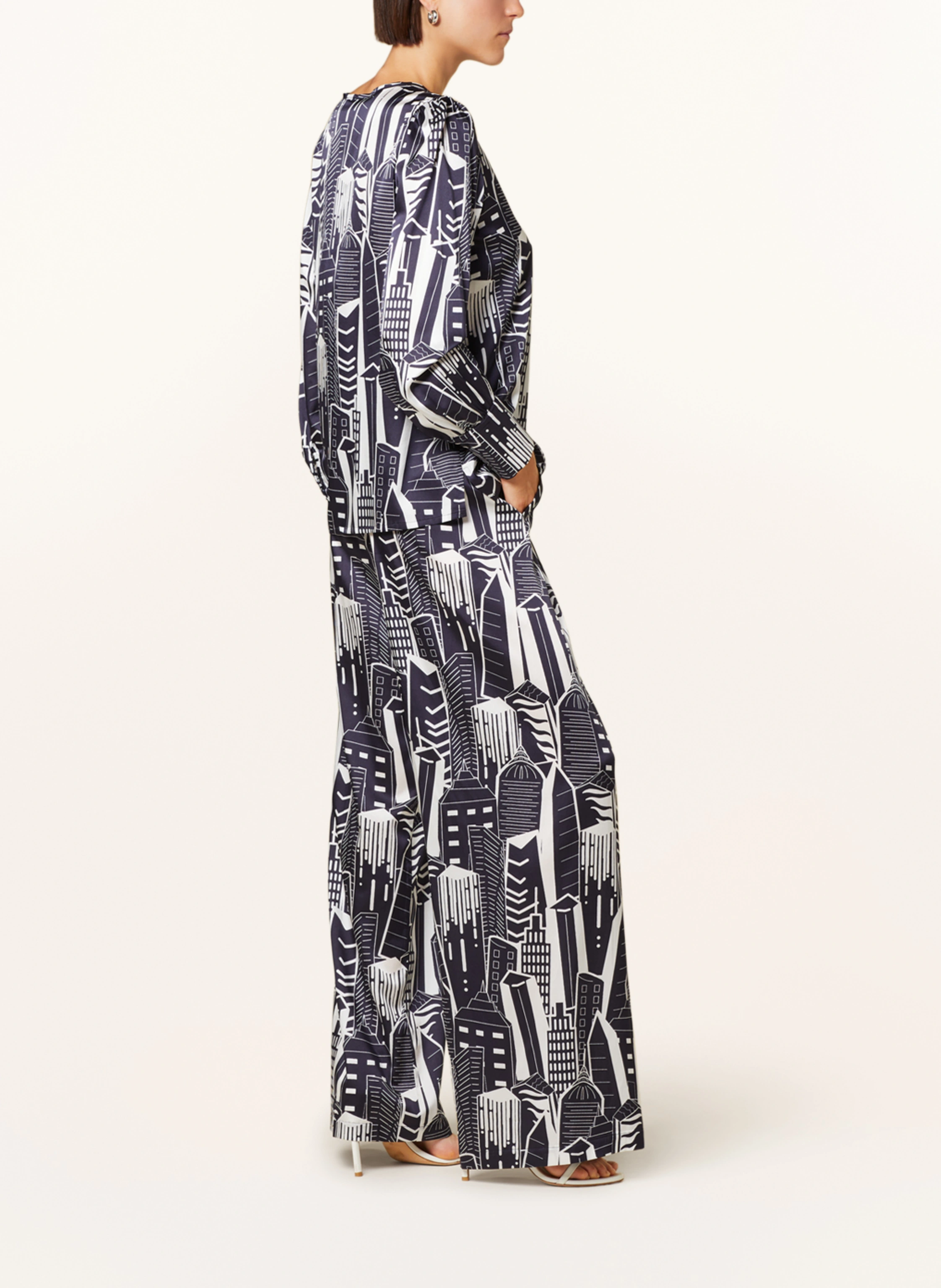 SEM PER LEI Marlenehose mit Seide