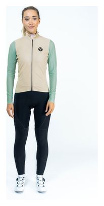 Maillot Manches Longues Femme LeBram Ventoux Beige Vert
