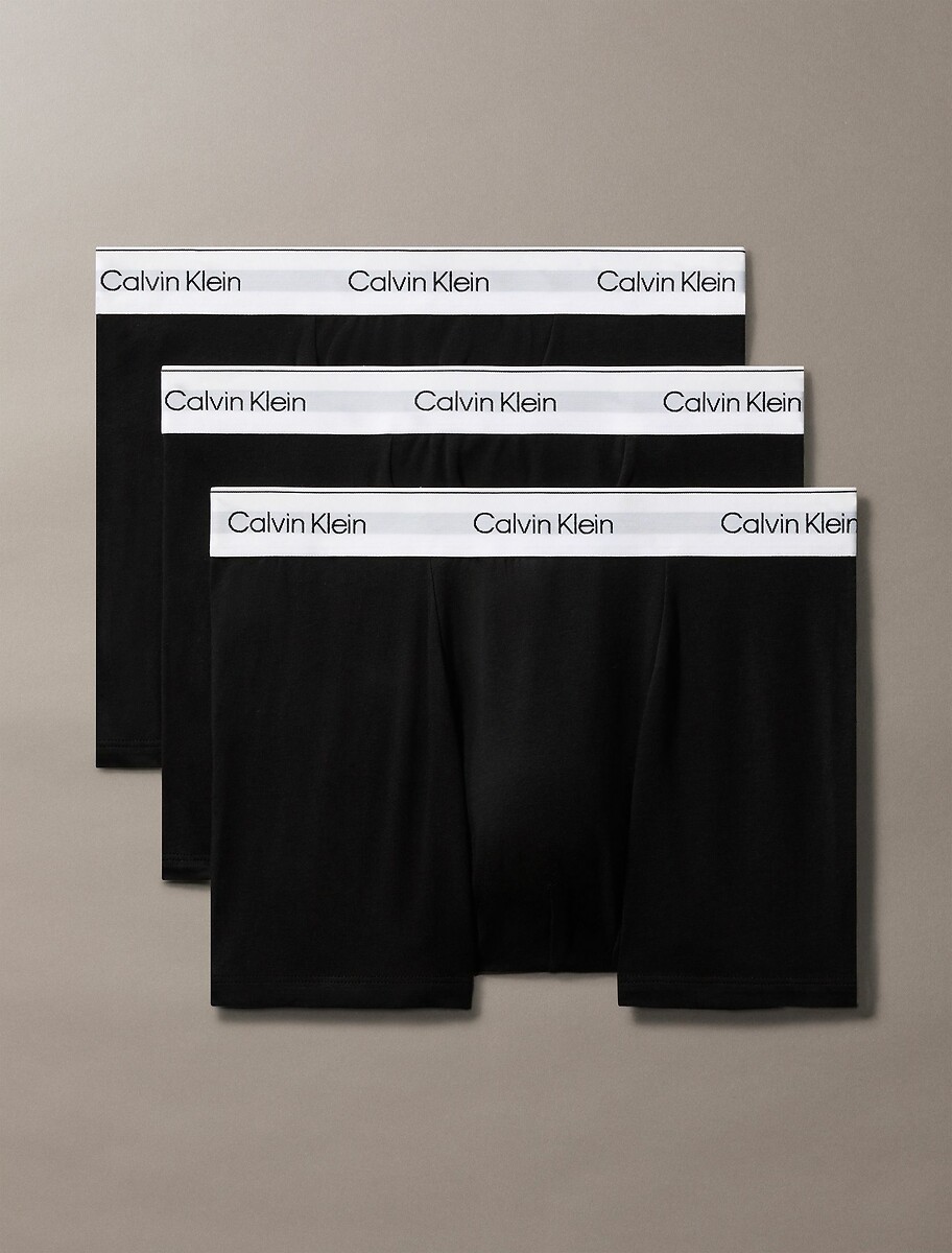 CALVIN KLEIN CUIDADOS ÍNTIMOS<br>Conjunto de 3 cuecas boxer de algodão elástico