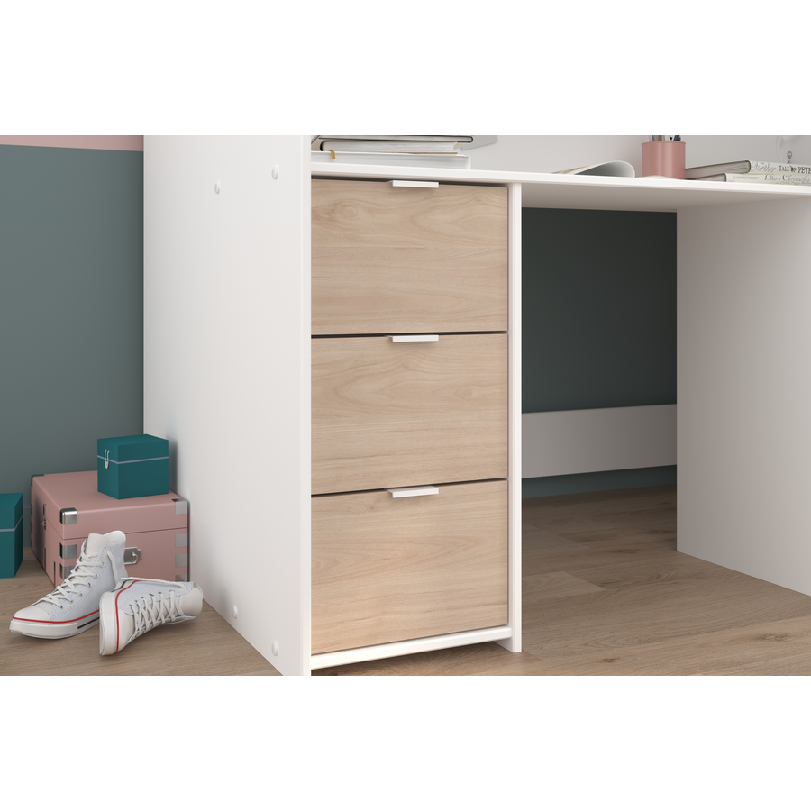 Parisot Multifunktionshochbett Tom 1 Jackson-Eiche Jackson-Eiche