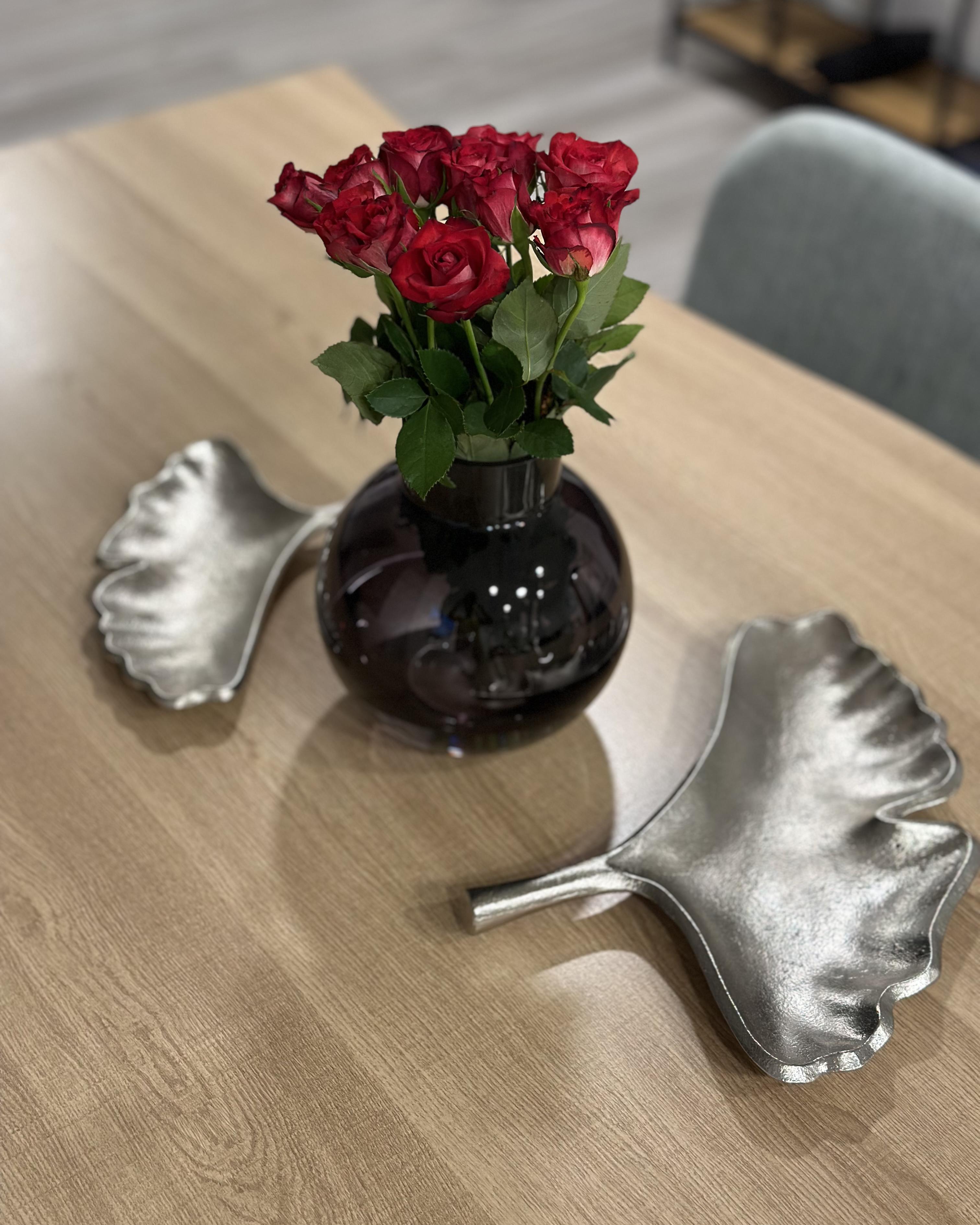 Set van 2 juwelenschaaltjes Blad PALENQUE Metaal Zilver