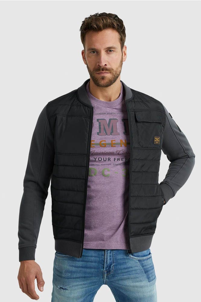 PME Legend  Zip Jacket Sweat Mixed Padded