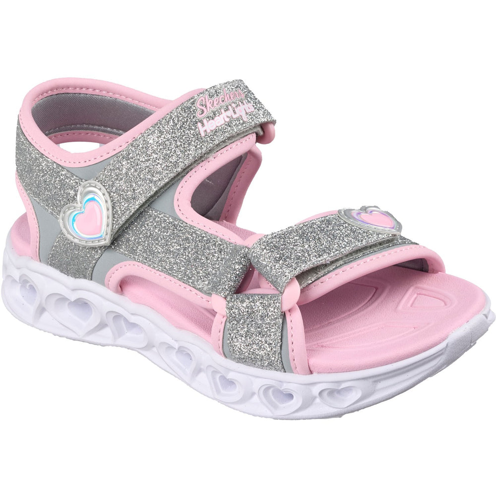 Køb Skechers Silver Heart Lights Sandaler