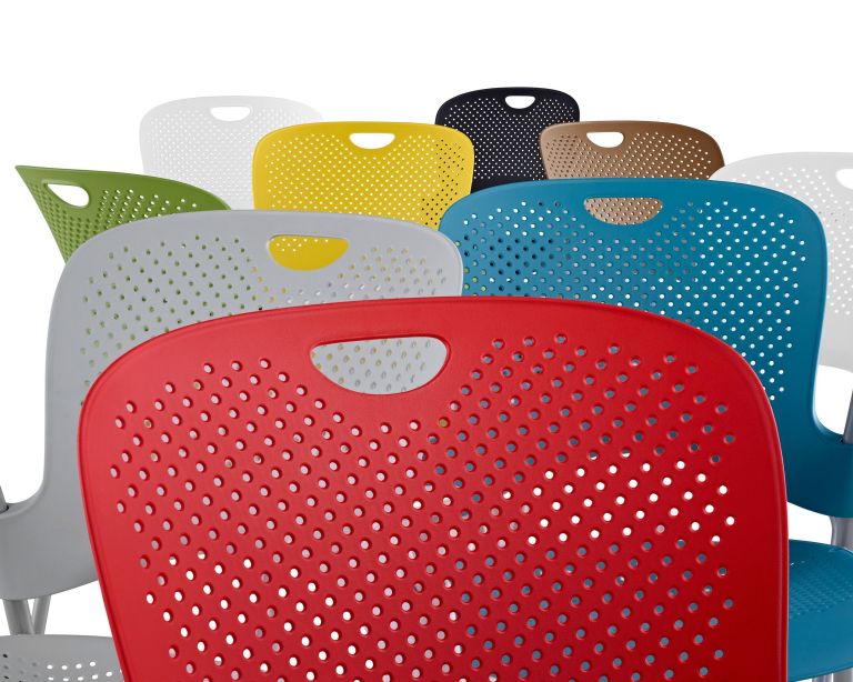 Herman Miller Caper stapelbare stoel zwart