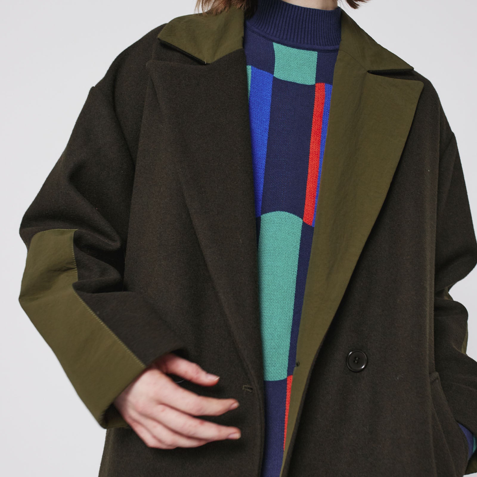 Kleid Geometric Jacquard