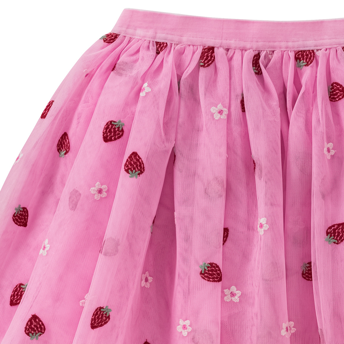 Topolino Mädchen Tüllrock mit Erdbeer-Allover rosa