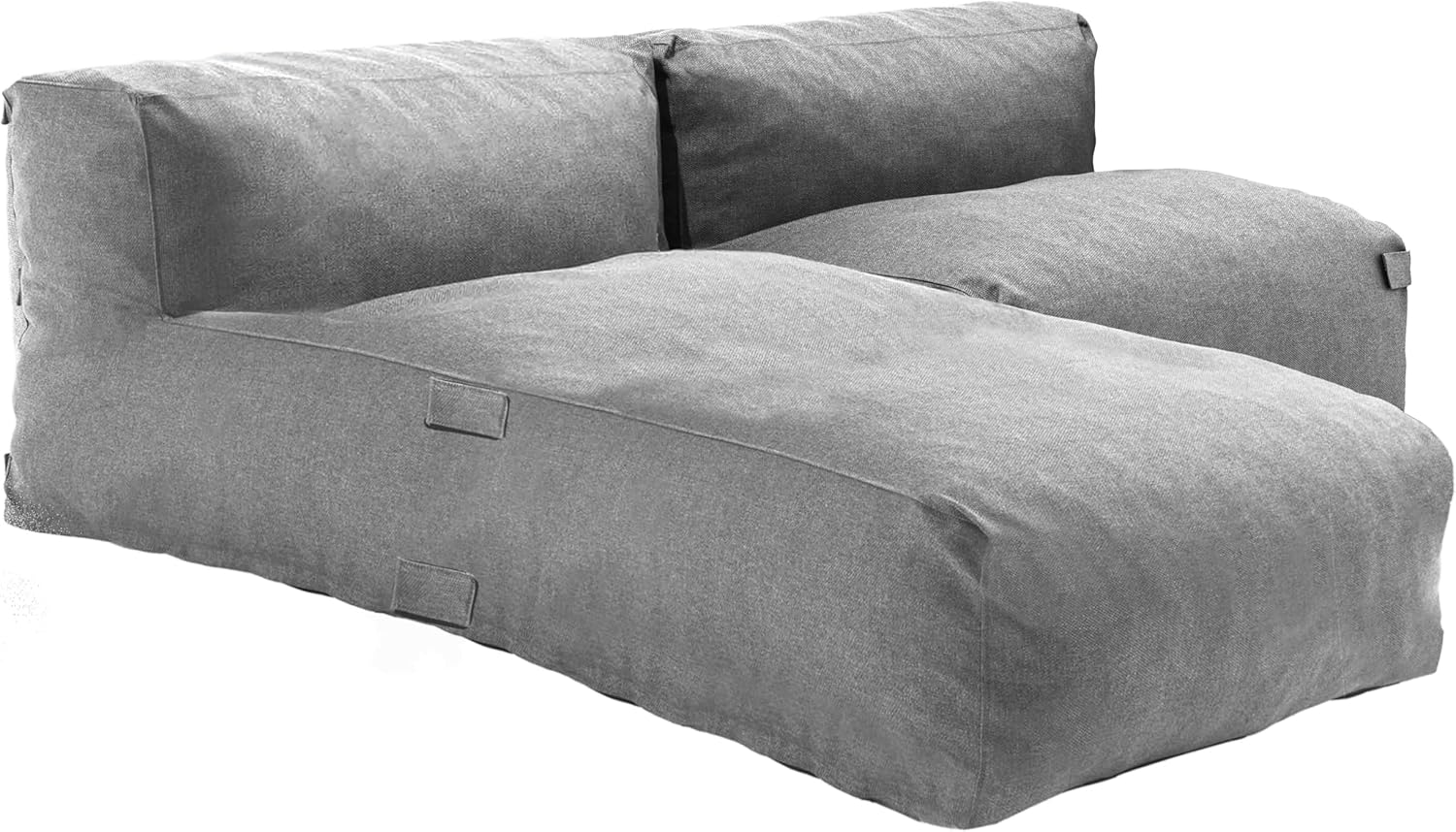 Oviala Gartenmöbel, modular, 2-Sitzer, mit Ottomane, Grau
