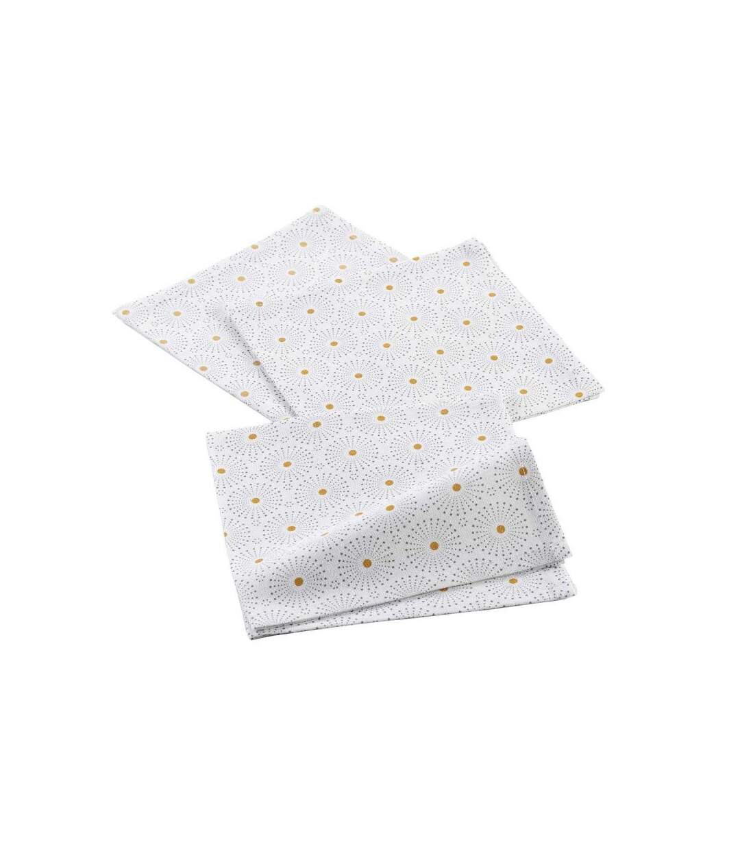 Lot de 3 Serviettes de Table Astre 40x40cm Blanc