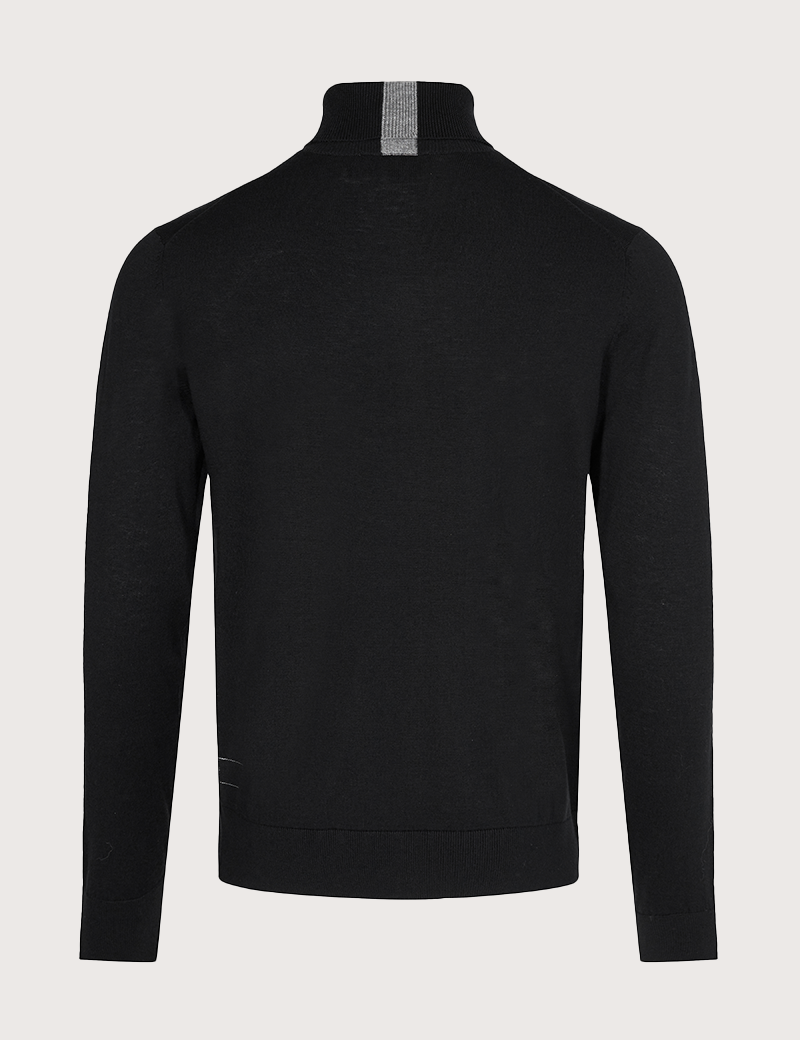 MOS MOSH COL ROULÉ HOMME ADAM SUPIMA NOIR