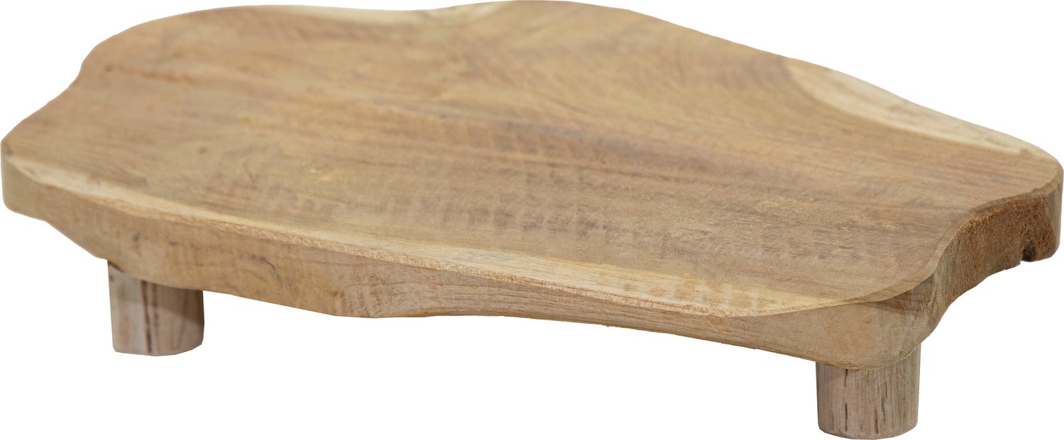 Mega Collections decoratiebord Decowood naturel 33 x 33 x 7 cm