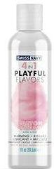 Swiss Navy - 4 in 1 Playful Flavors - Likbaar en Verwarmend Glijmiddel en Massage - Cotton Candy 30 ml