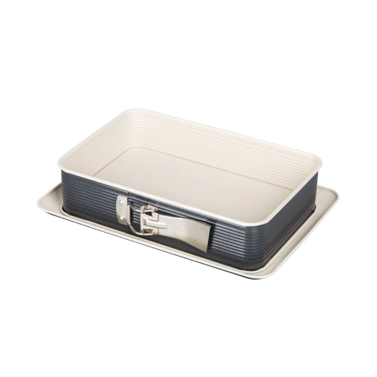Moule à charnière rectangulaire 28 x 18 cm crème noir Smart Pastry Zen