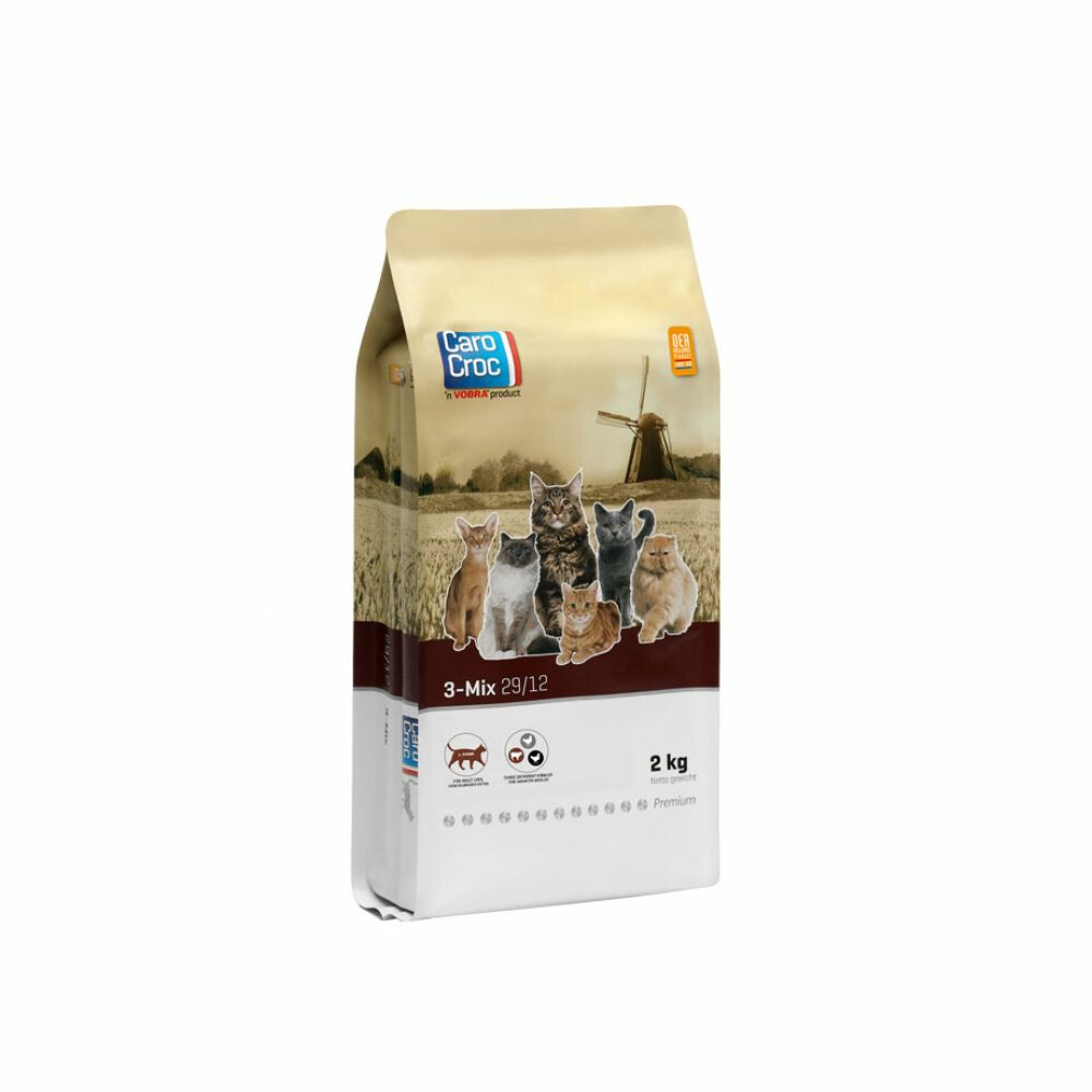 CaroCroc Kattenvoer 3-mix2 kg