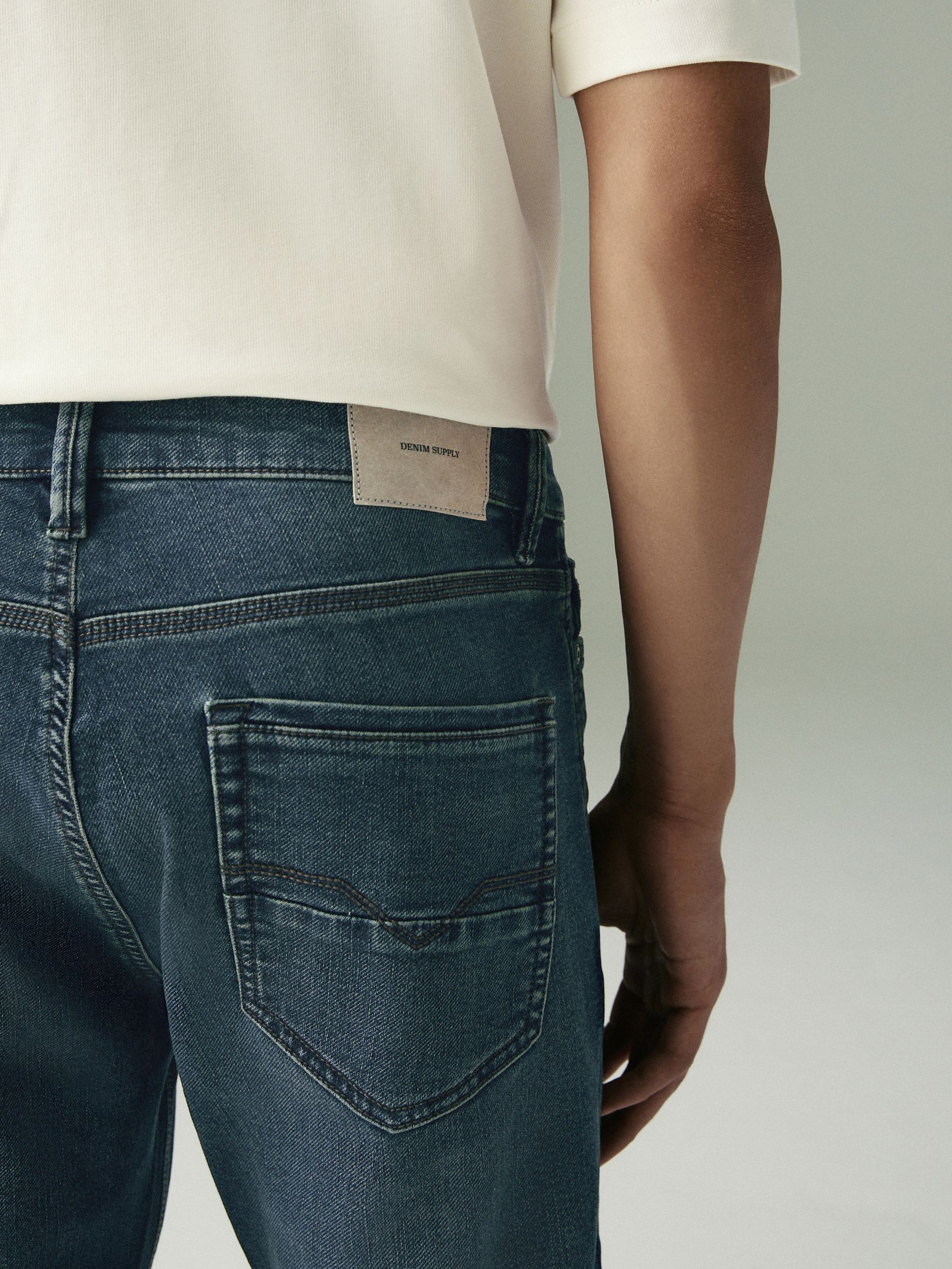 Vintage getint blauw - Slim Fit - Comfortabele stretchjeans
