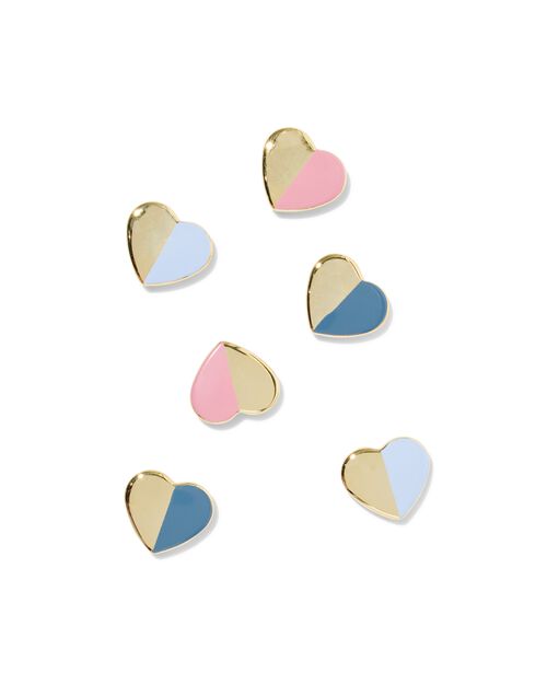 6 magnets coeurs 3 cm