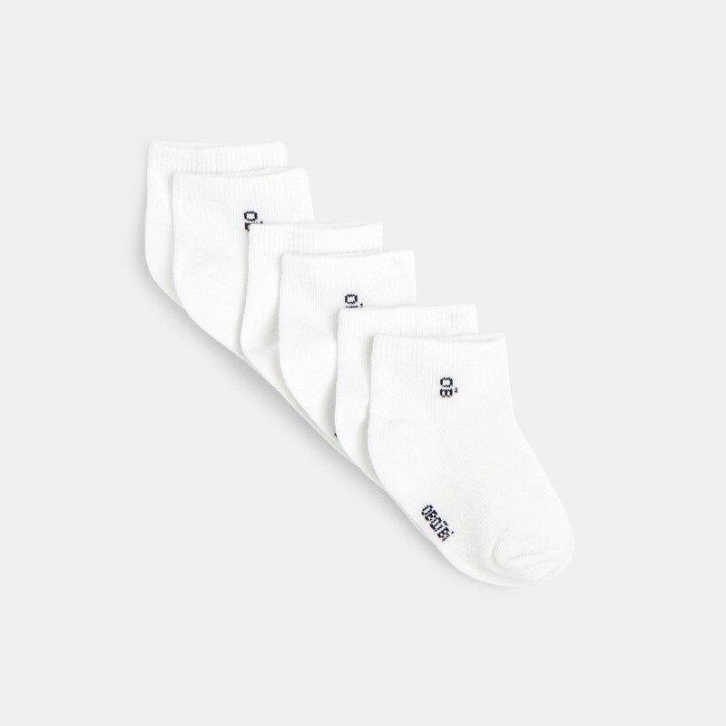 Socquettes blanches (lot de 3) bébé garçon Blanc